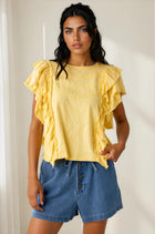 Ruffle Lace Detail Top