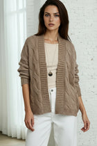 Open Front Cardigan - Mocha