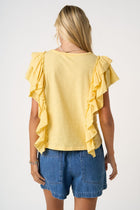 Ruffle Lace Detail Top