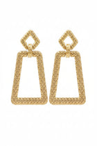 Textured Geo Drop Earrings