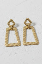 Textured Geo Drop Earrings