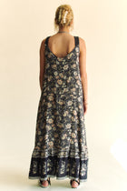 Floral Print V-Neck Maxi Dress