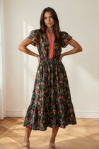 Floral Mix Midi Dress