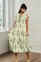 Paisley Print Midi Dress