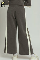 Luxe Knit Side Stripe Wide Leg Pants