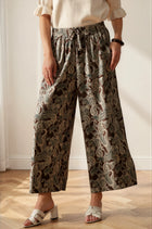 Paisley Print Wide Leg Pants