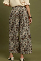 Paisley Print Wide Leg Pants