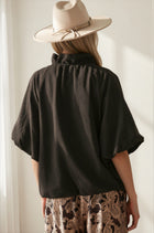 Zip-Front Bomber Jacket - Black