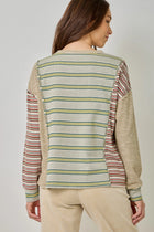 Mixed Stripe Relaxed Fit Pullover