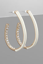 Teadrop Enamel Pave Earrings