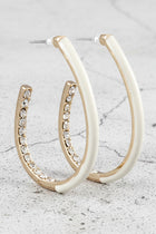 Teadrop Enamel Pave Earrings