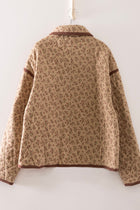 Collared Floral Quilted Jacket