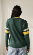 Green Bay Stripe Knit Sweater