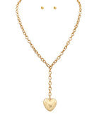 Heart Pendant Chain Link Necklace