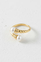Twist Pearl Open Ring