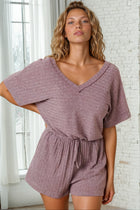 Ribbed Dolman Sleeve Romper