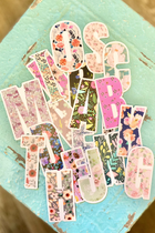 Floral Letter Sticker