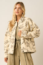 Floral Print Oversized Trucker Jacket