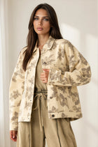 Floral Print Oversized Trucker Jacket