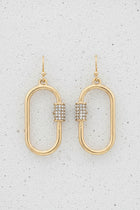 Crystal Carabiner Earrings - 2 Colors