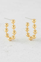Mini Gold Ball Chain Hoops