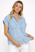 Tencel Button Up Top - Denim