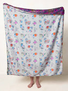 Double-Sided Cozy Throw Blanket - Coffee Cups