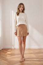 Flare Suede Mini Skirt