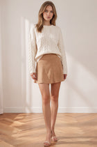 Flare Suede Mini Skirt