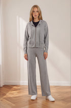 Wide Leg Ribbed Knit Pants
