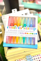 Confetti Stamp Double-Ended Markers