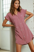 Embroidered Bow Dress