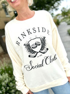 Rinkside Social Club Garment Dyed Crew - Ivory/Black