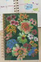 2027 12 Month Planner - Green Floral