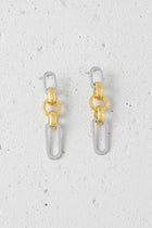 Two-Tone Chain Link Earrings