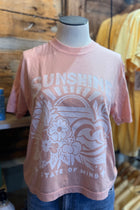 Mineral Wash Crop Tee - Sunshine State of Mind