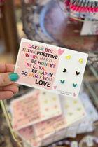 Do What You Love Heart Studs - Set Of 3 Assorted