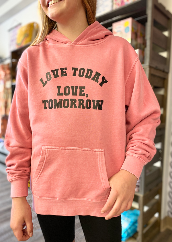 Girl's Graphic Hoodie - Love Today