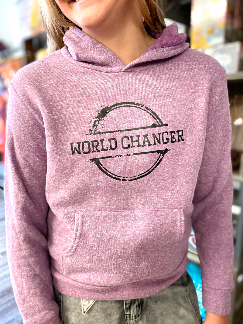 Girl's Graphic Hoodie - World Changer