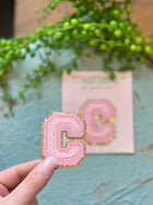 Chenille Letter Sticker - Pink