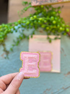 Chenille Letter Sticker - Pink
