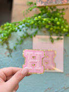 Chenille Letter Sticker - Pink