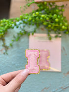 Chenille Letter Sticker - Pink