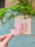 Chenille Letter Sticker - Pink