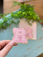 Chenille Letter Sticker - Pink