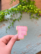 Chenille Letter Sticker - Pink