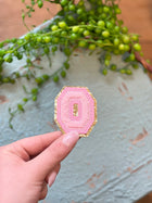 Chenille Letter Sticker - Pink