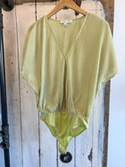 Pleated Surplice Bodysuit