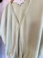 Pleated Surplice Bodysuit