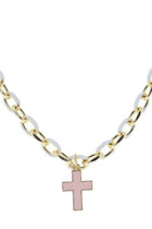 Enamel Chain Cross Necklace